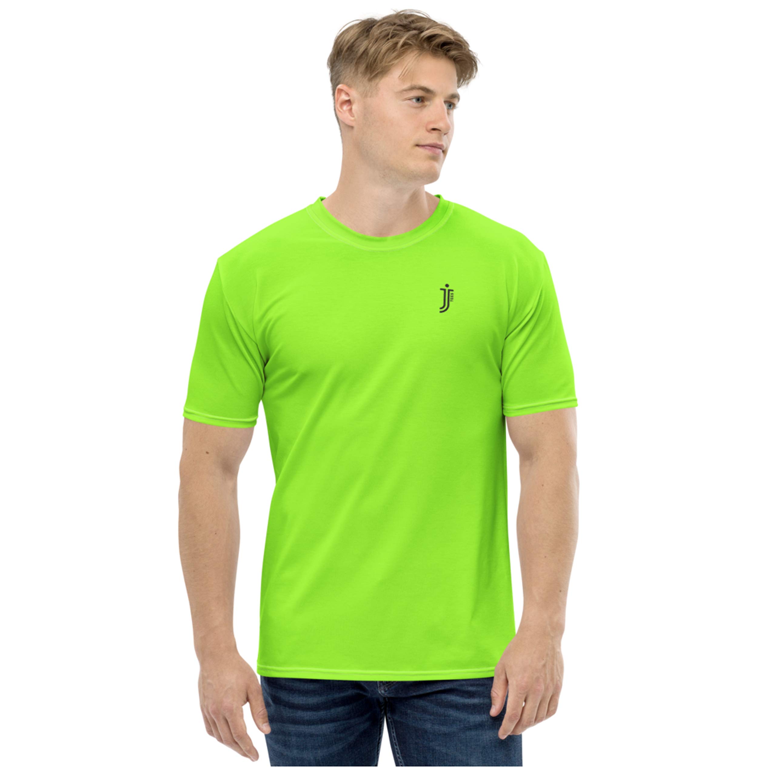 JJ TEES Men's Polyester Solid Color Half Sleeve Jersey Tees with Round Neck Collar for Men Dry Fit Gym Workout Sports Regular Fit Tshirt