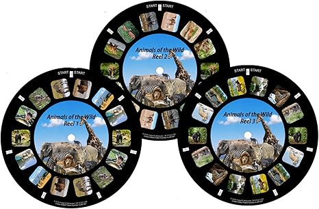 Animals of The Wild, Viewfinder reels with 3D Images (Set of 3 Reels) 21-3D Images Compatible with Classic Viewmaster and Image3D Viewers