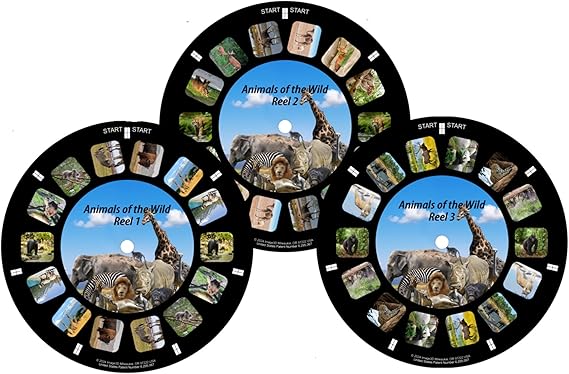 Animals of The Wild, Viewfinder reels with 3D Images (Set of 3 Reels) 21-3D Images Compatible with Classic Viewmaster and Image3D Viewers