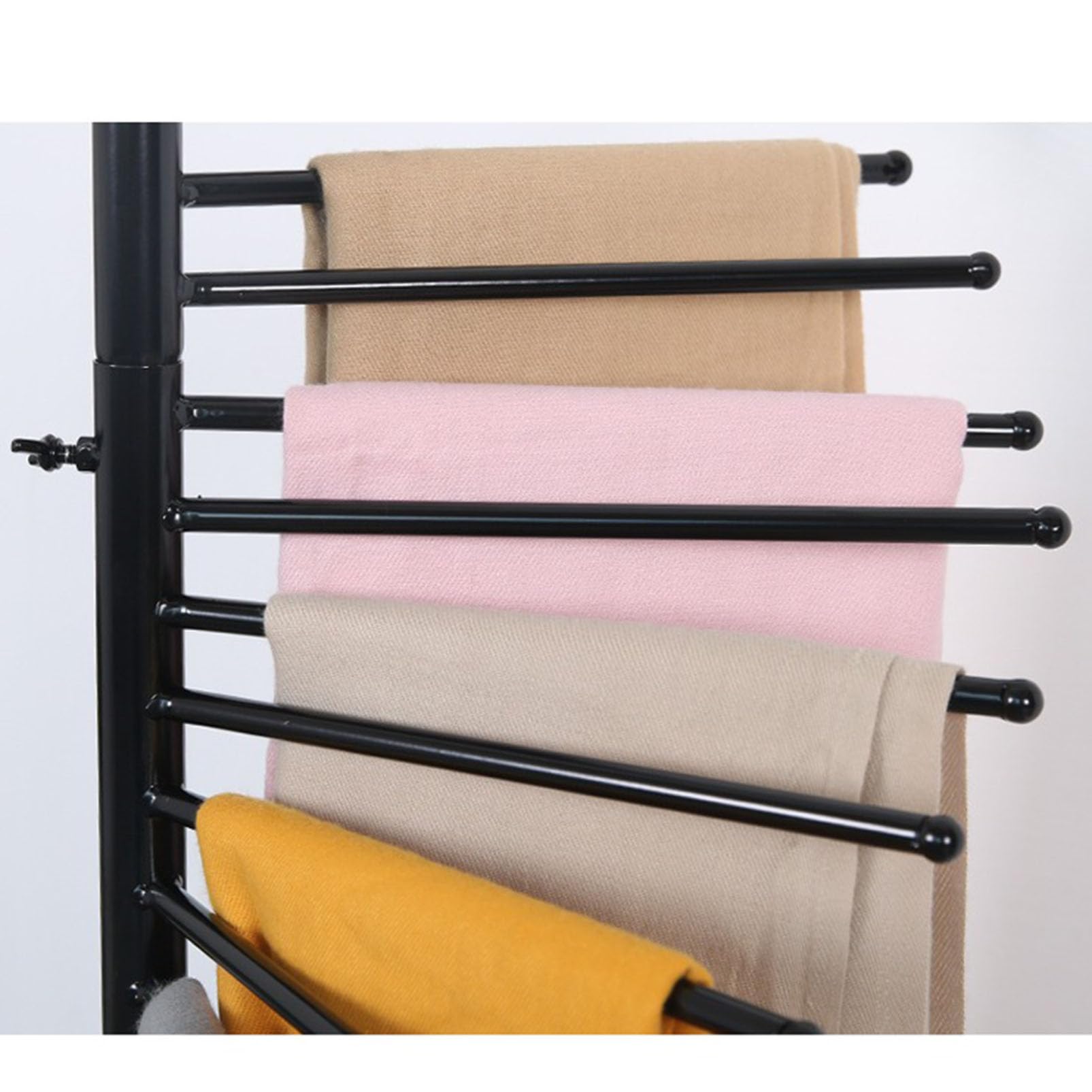 Soporte Independiente para Bufanda En Espiral Soporte para Exhibición De Bufanda, Organizador Comercial De Hijab, Percha para Pantalones, Perchero De Metal para Bufanda