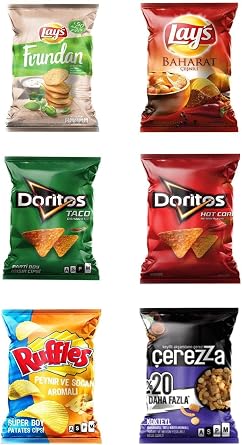 Doritos Karma Cips Paketi, Lays Baharat, Doritos Hot Corn, Ruffles Peynir So an,  erezza Baharatl