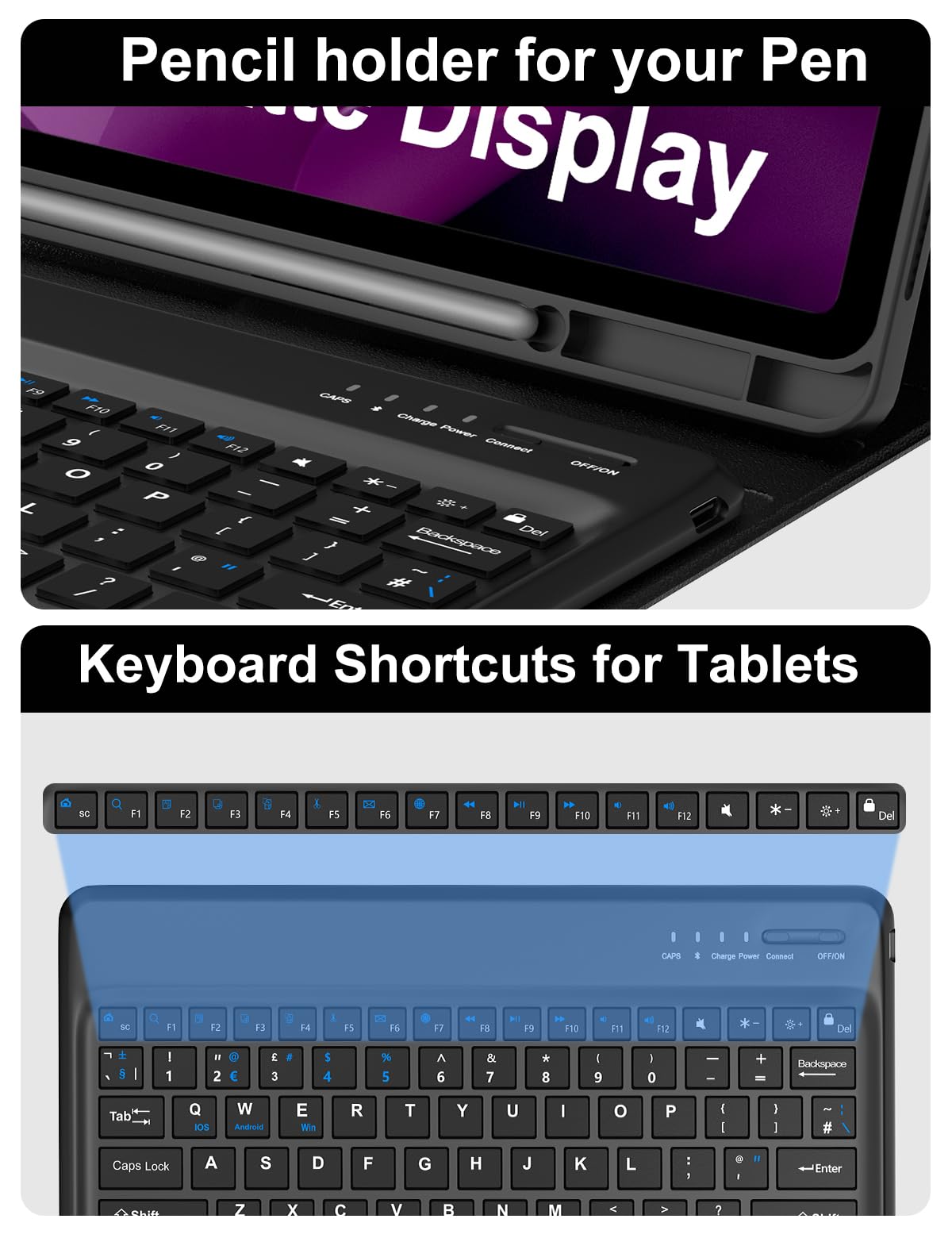 Amazon.com: for Lenovo Tab P12 12.7'' 2023 Keyboard Case