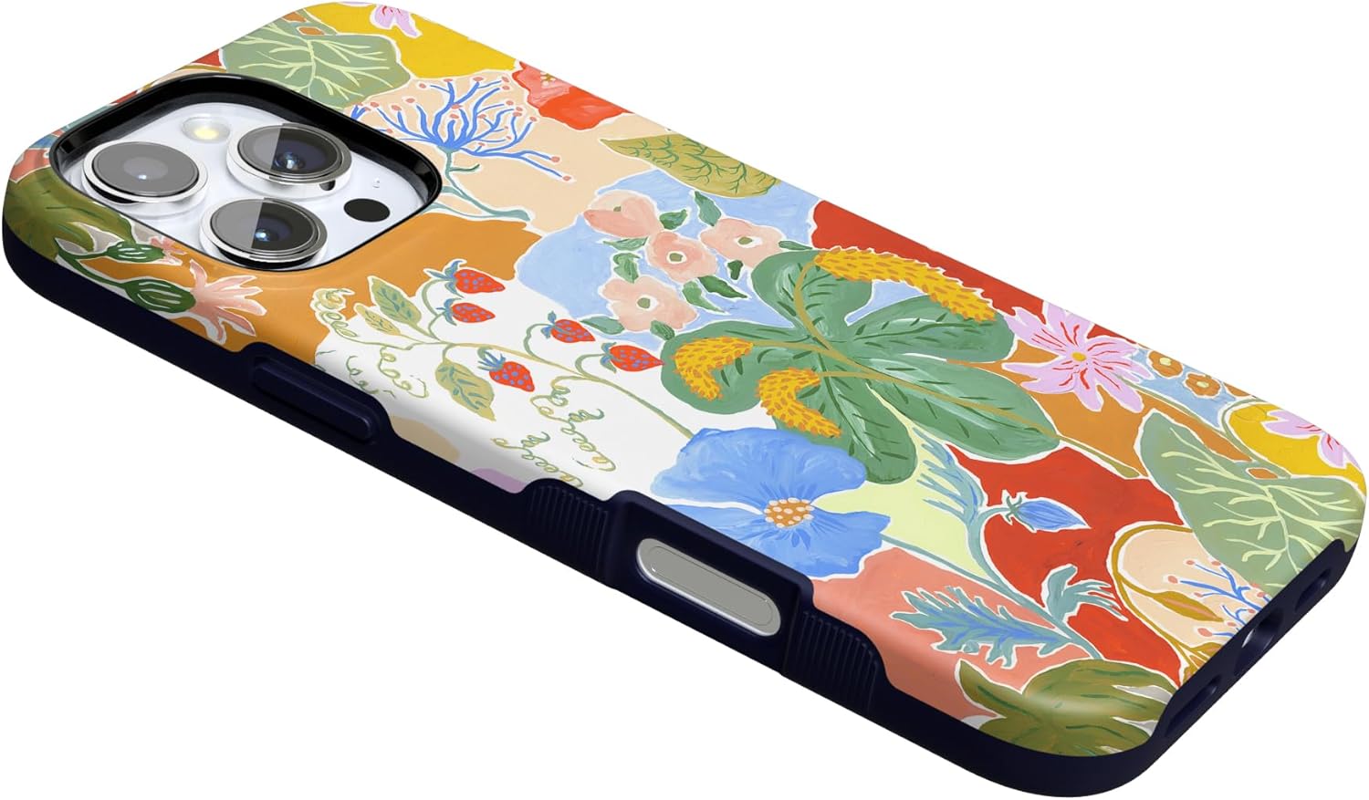 Casely iPhone 16 Pro Case | Botanical Blooms | Floral Patchwork | Bold Protective Design | Compatible with MagSafe
