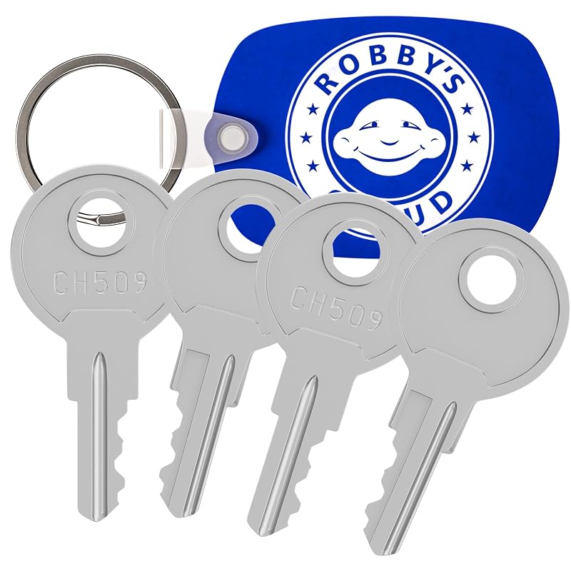 Chave de Reposição CH509 para Caixas de Ferramentas Automotivas Robby's Cloud com Chaveiro Pacote com 4
