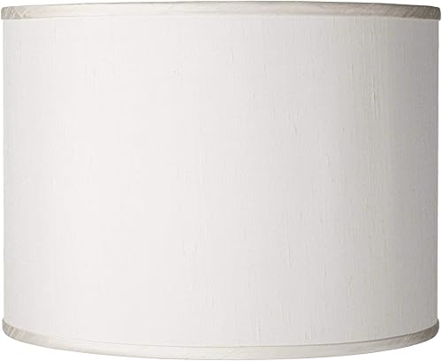 Miniatura 6 de Pantalla de lámpara de tambor de sésamo de seda sintética mediana de 13.5 pulgadas superior x 13.5 pulgadas inferior x 10 pulgadas de alto araña