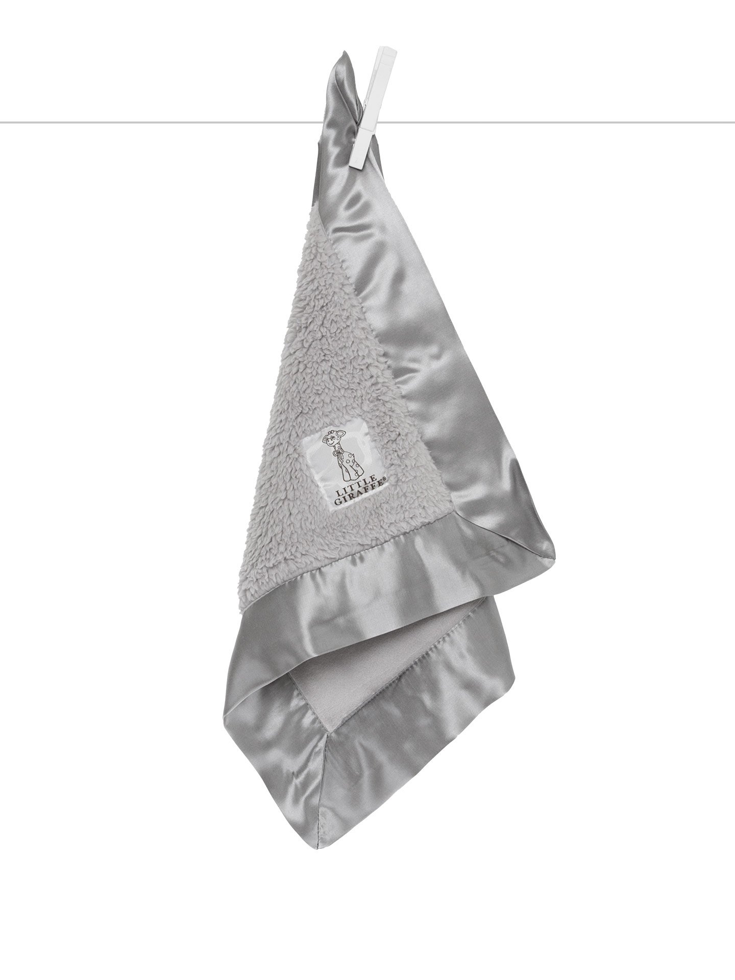 Little Giraffe Bella Velvet Blanky, Silver