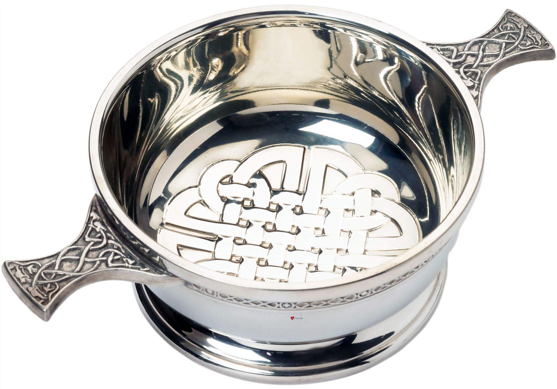 Quaich escocés de peltre de 4 pulgadas para bodas y bautizos