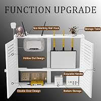 Router rack Fali Tartó Lebegő Polc WiFi Tárolódoboz 42×10×50cm 5