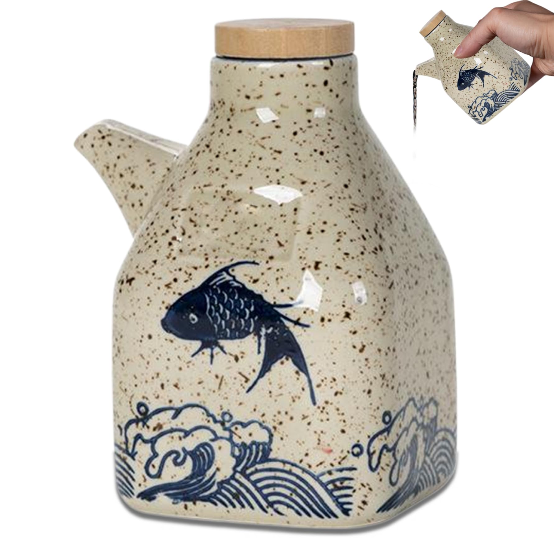 Botella de soja de estilo japonés Hilai para tus cenas de sushi y aderezos de vinagre ponzu