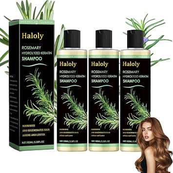 New 2026 Organic Rosemary Hair Growth Shampoo, Rosemary Hydrolyzed Keratin Shampoo - Volumizing, Sulfate-Free,for Thinning Hair & Hair Loss,Nourishes and repairs hair strands,Unisex Formula