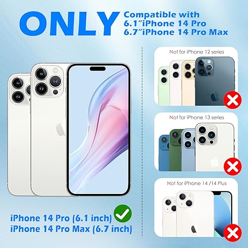 Miniatura 7 de imluckies Protector de lente de cámara para iPhone 14 ProiPhone 14 Pro Max Bling protector de pantalla de lente de cristal templado HD con diamantes