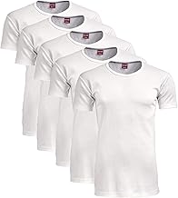 Pack of 5 Mens Thermal Top Short Sleeve Heavy Duty Fabric Winter Underwear Top Crew Neck Under Shirt S to 2XL