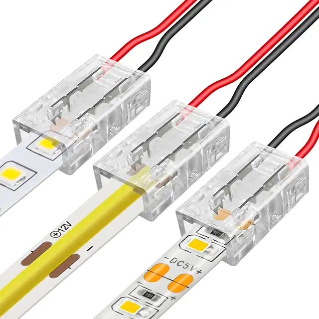 Aroidful 25PCS 2 Pin 8mm COB LED Strip Connectors - LED Strip & Connectors