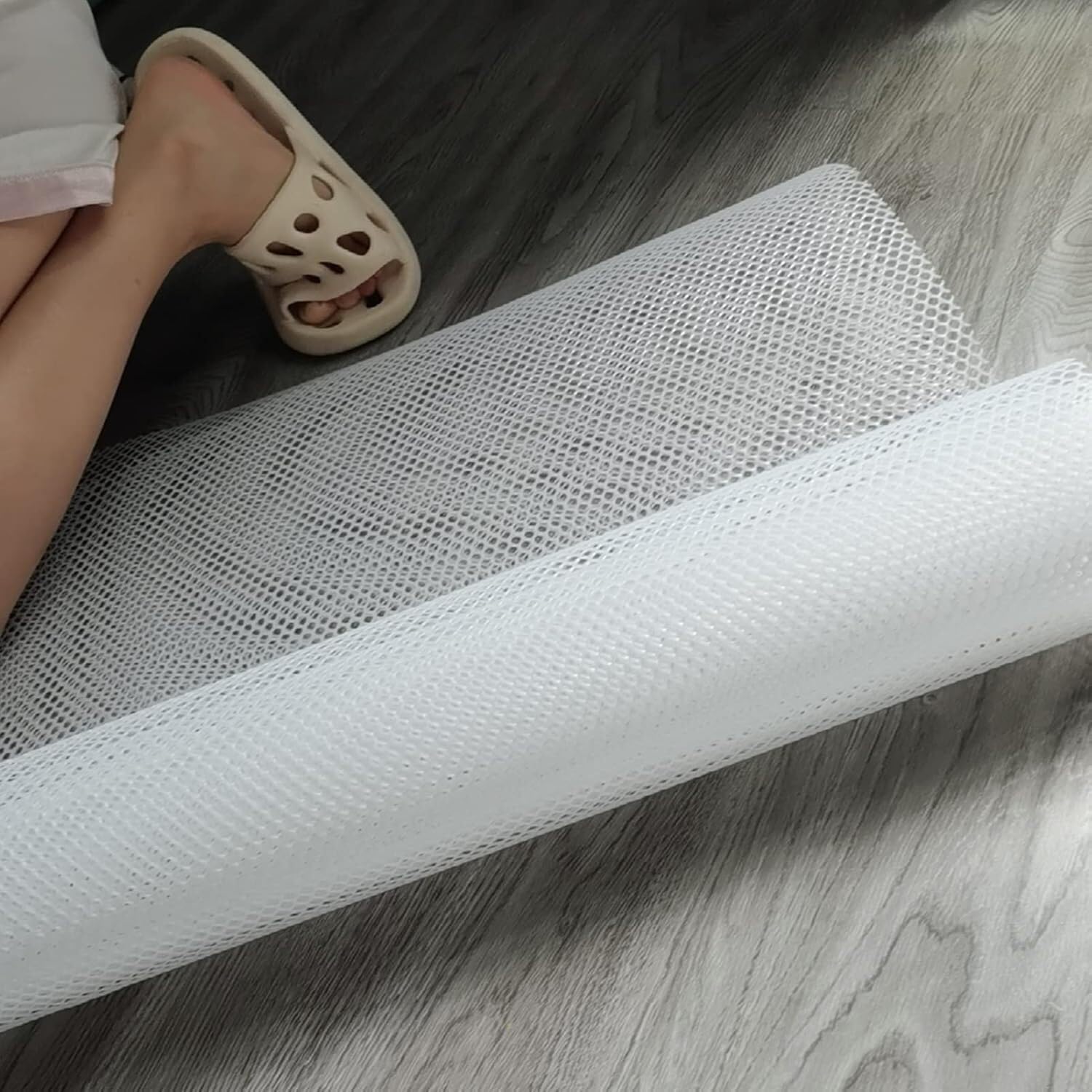Rete di sicurezza for finestre for gatti da interno (protezione for gatti) Rete for pollaio in plastica bianca Rotolo di rete for pollame Schermo for la privacy con cerniera(0.5x5m/1.64x16.4ft)