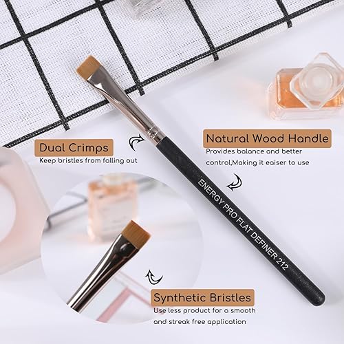 Miniatura 101 de ENERGY Brocha corrector para debajo de los ojos, cepillo de base pequeña para crema líquida en polvo, maquillaje, mezcla, ocultación, ajuste suave