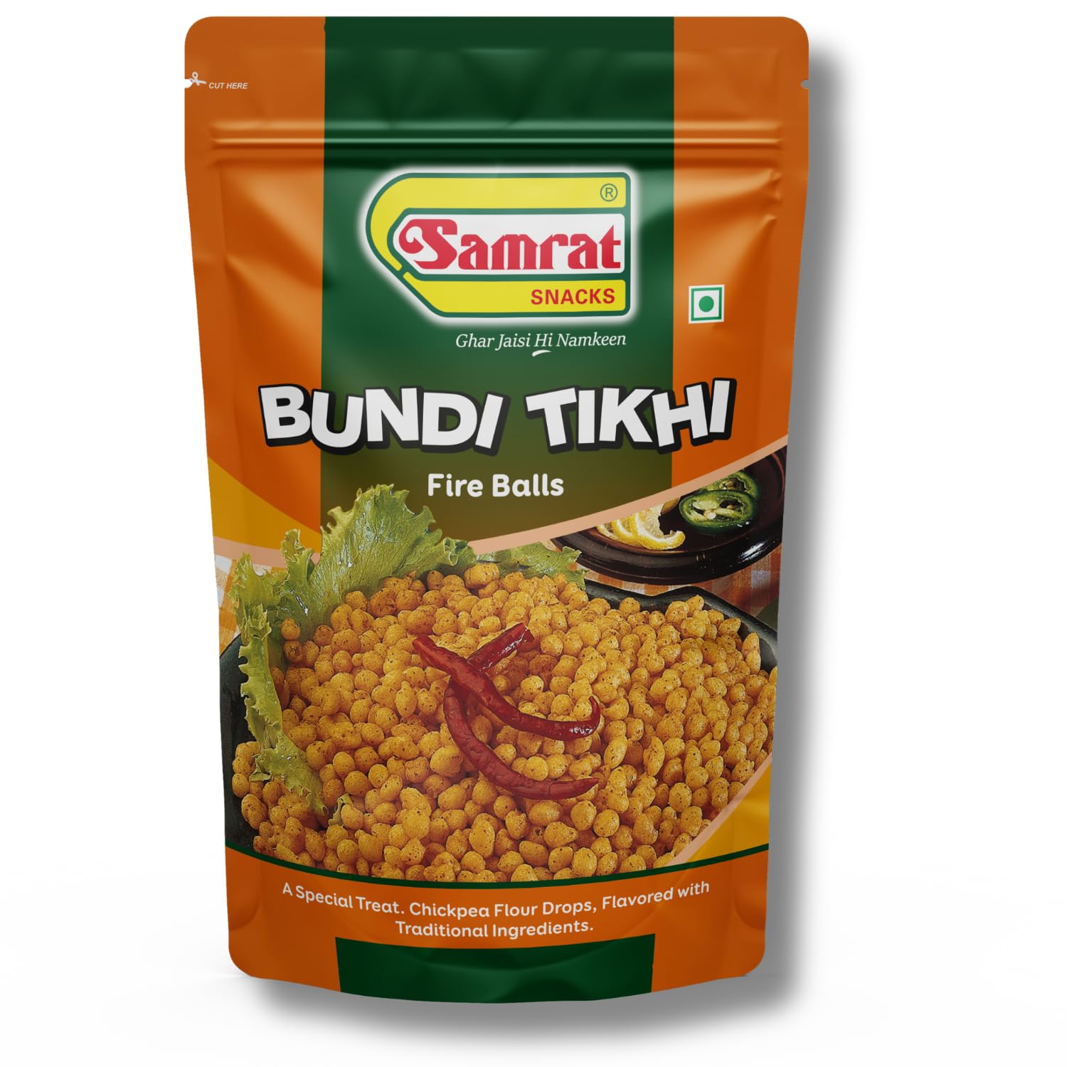 Samrat | Bundi Tikhi Fire Balls Magic of Spicy & Crispy Namkeen for Chaat & Raita Snacks | Ghar Jaisi Hi Namkeen | (1KG) | (B0BJKD3DPN) Amazon Price History, Amazon Price Tracker