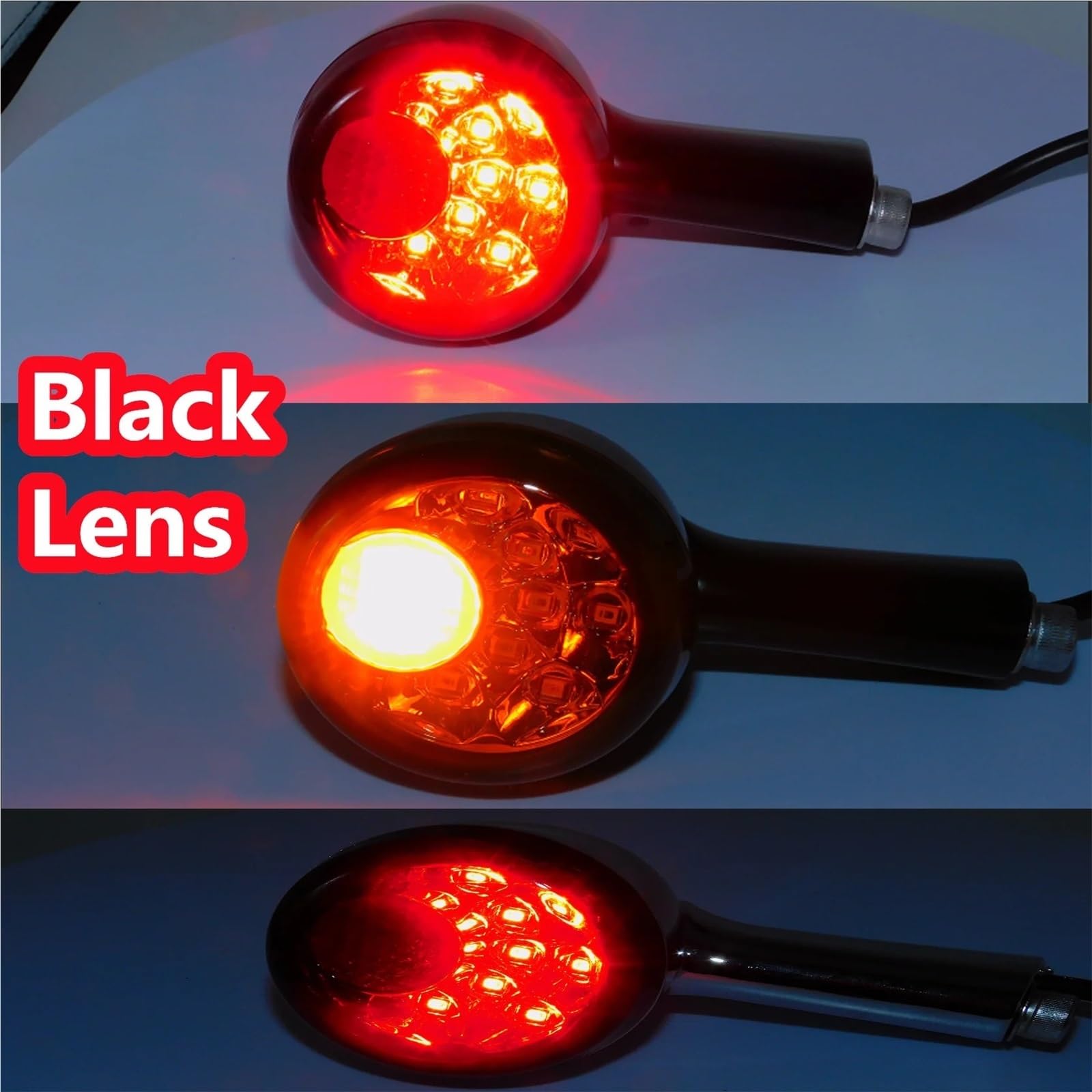 Indicatori di svolta per moto Freno posteriore moto per indicatori direzione a LED per Harley(Turn Signals Light)