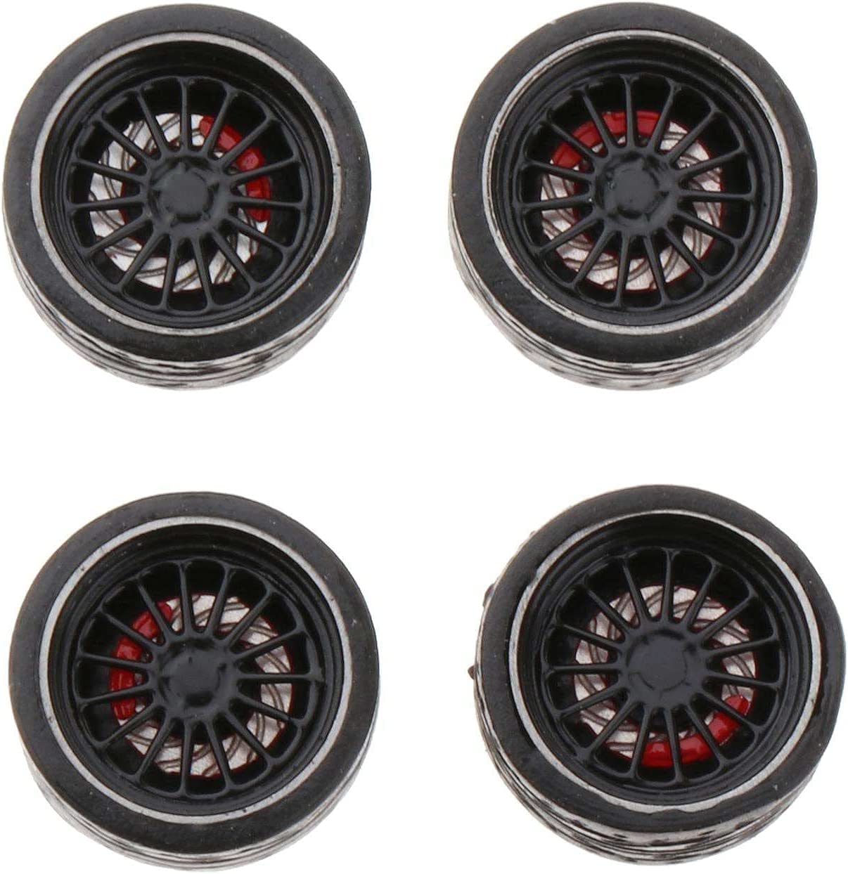 Amazon.co.jp: 4本/セットダイキャスト1:64改造車ホイールタイヤモデル