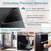 Vista 5 de Refrigerator Drip Tray 2 Pack: Refrigerator Drip Catcher for Fridge Water Dispenser, GE, Samsung Fridge Accessories (Gray, Rectangular)