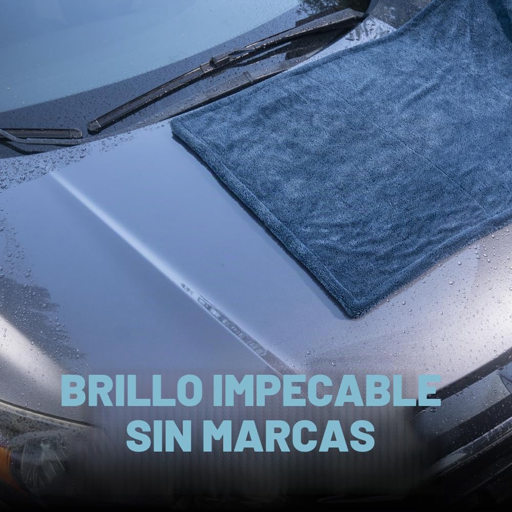 Chemical Guys, Megalodon MIC531 - Toalla de Secado de Microfibra con tecnología de Bucle Trenzado (súper Felpa para automóvil, camión, SUV, RV y más) 24 x 36 Pulgadas, Azul Oscuro