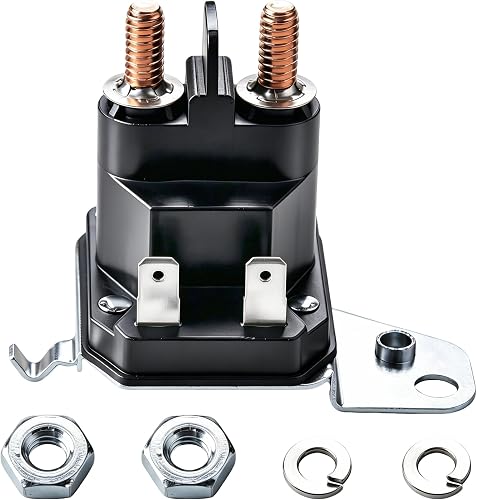 Gashwer 12V Starter Solenoid Relay Riding Lawn Mower Compatible with Cub Cadet XT1 XT2 Enduro RZT LT1 ZT1 ZT2 MTD Troy-Bilt Craftsman Yard Man Machines Zero Turn 725-06153A 725-06153