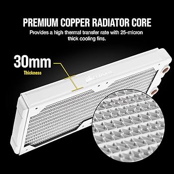 CORSAIR HYDRO SERIES XR5 360 WHITE本格水冷 Hydro X Series XR5 360mm Water Cooling Radiator — White