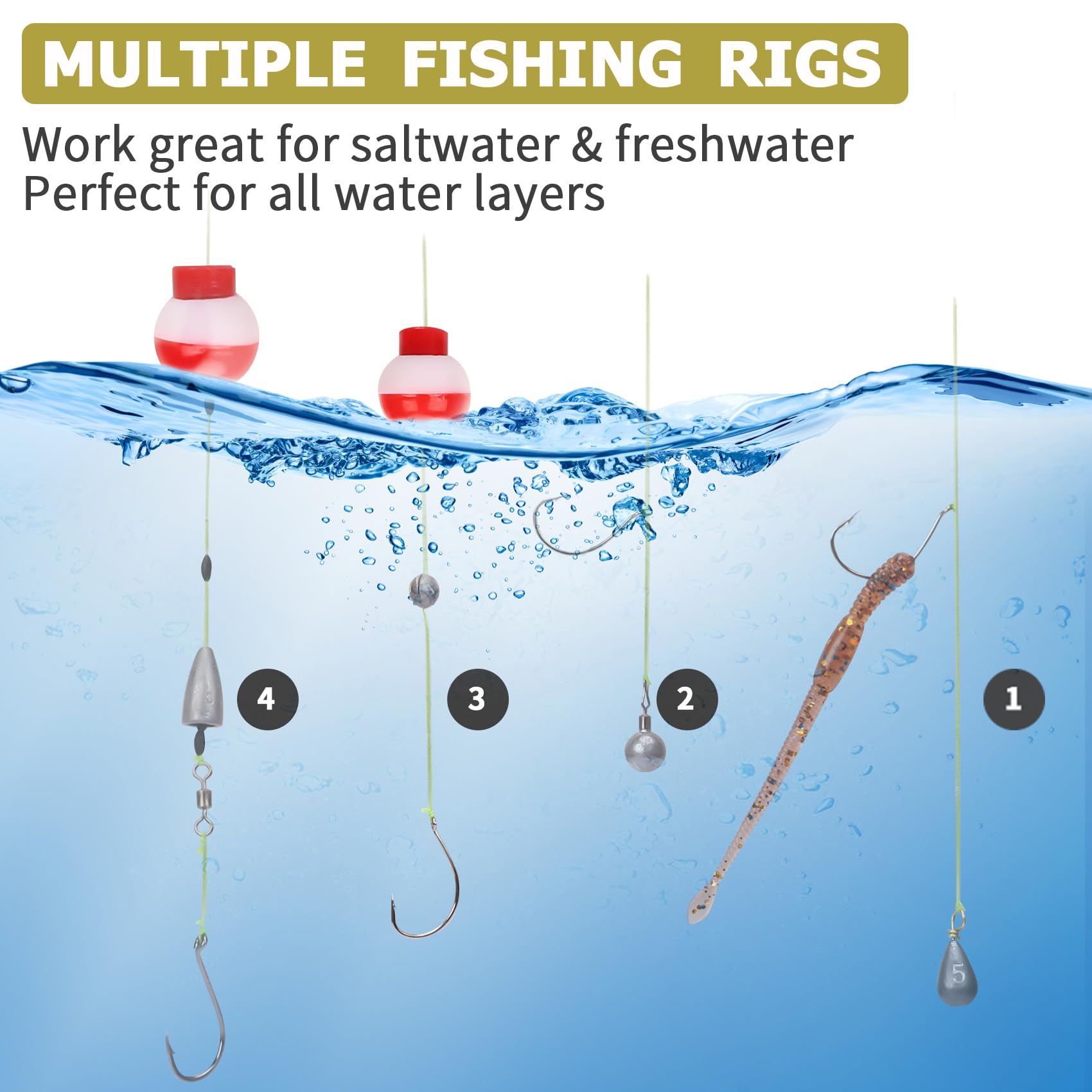 TRUSCEND Fishing Accessories Kit - 255 Pcs Tackle -5