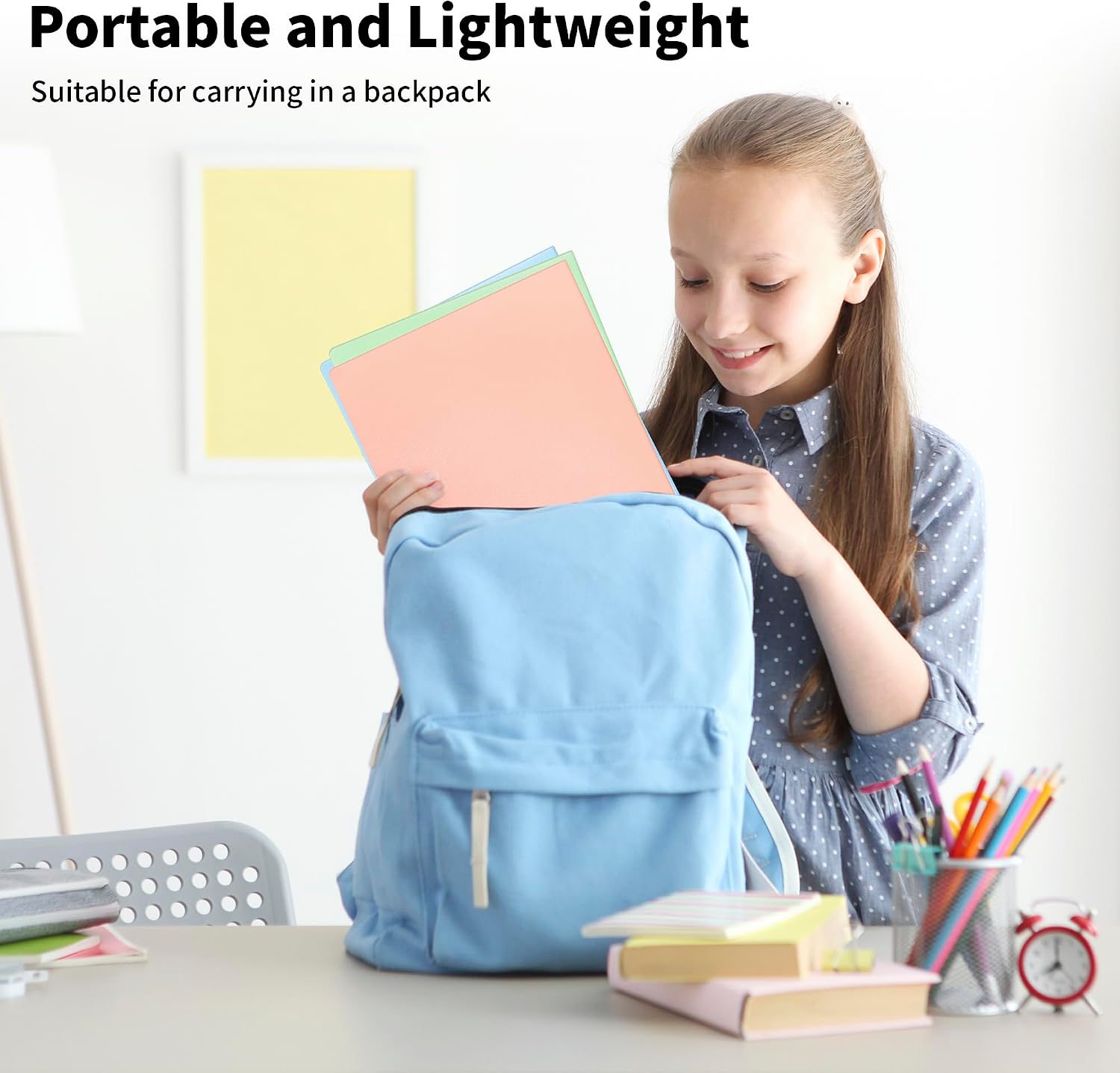Plastic Folder with Pockets for School 2 Pocket 6 Pack Pastel Colors | Colored File Pocket Folder for Documents Letter Size with Business Card Slot Back to School Office Teacher Supplies thumbnail
