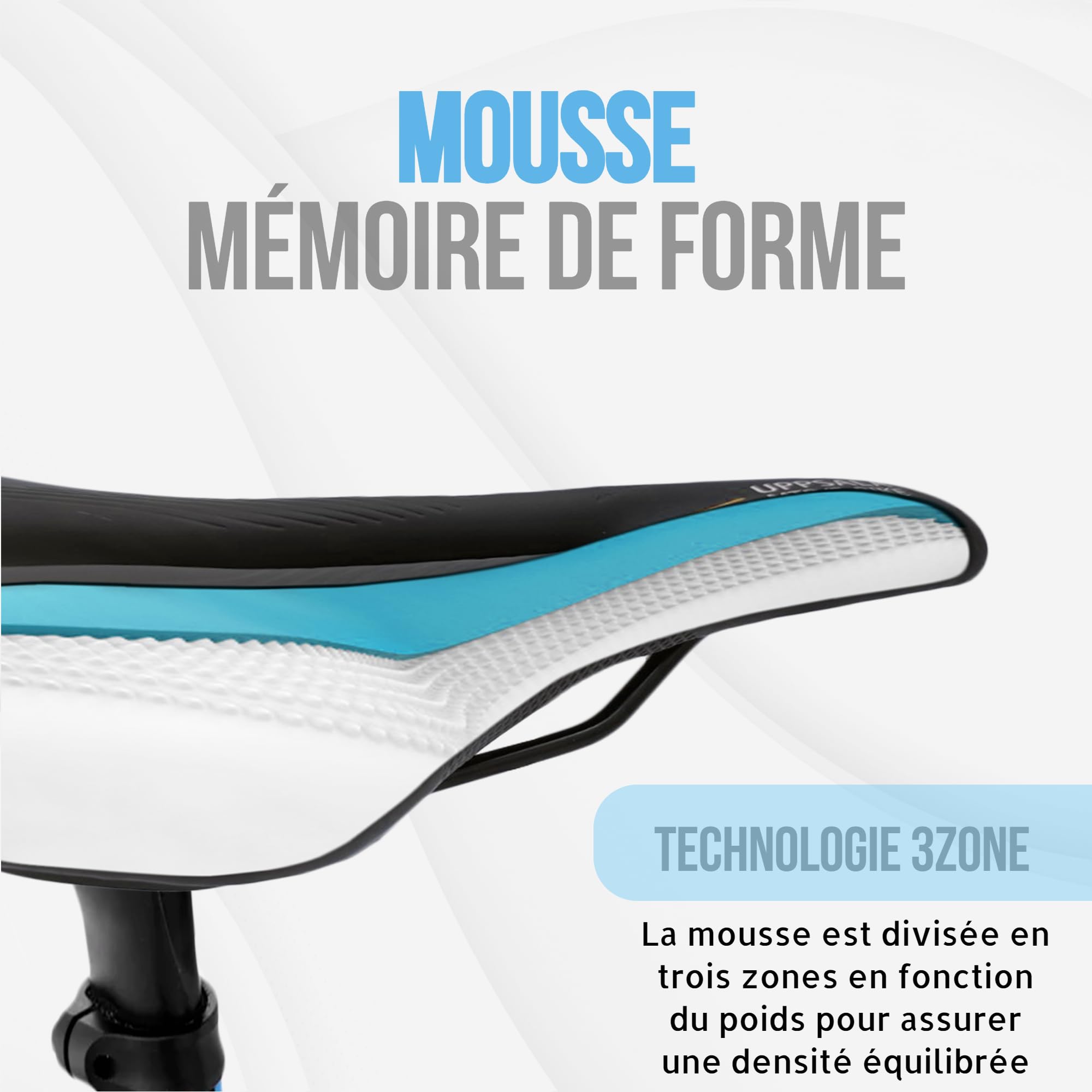 GADISTA France, Selle velo, Selle de velo ultra confortable fait mains en ITALIE avec technologie brevetée 3ZONE, selle VTT étanche pour Hommes Femmes avec Design Ergonomique, accessoire indispensable