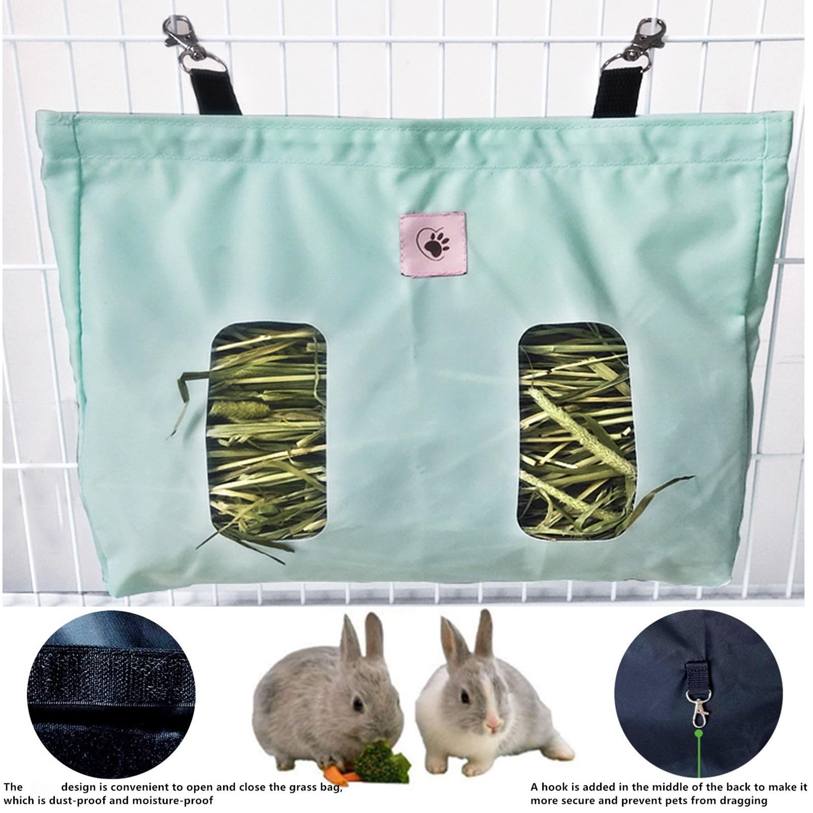 Sac à Foin pour Lapin Cochon d'Inde Chinchilla Vert