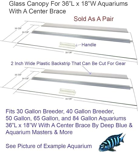 Vista 5 de Cubierta para acuario, para acuarios con y sin soporte central, para acuarios de 10 a 360 galones, selecciona cuidadosamente el tamaño que coincida