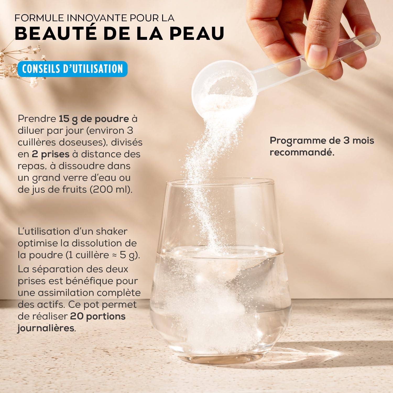 COLLAGENE MARIN BEAUTE SUBLIME LIFT GRANIONS - Collagene Marin - Acide Hyaluronique - Vitamine C - Coenzyme Q10 - Collagène - Peptide de Collagene - Goût Chocolat 300g