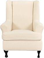 Vista 23 de KRFOONN Fundas para Silla de Ala, 2 Piezas, Fundas Elásticas de Spandex para Silla con Respaldo de Ala, Fundas Protectoras de Muebles 04