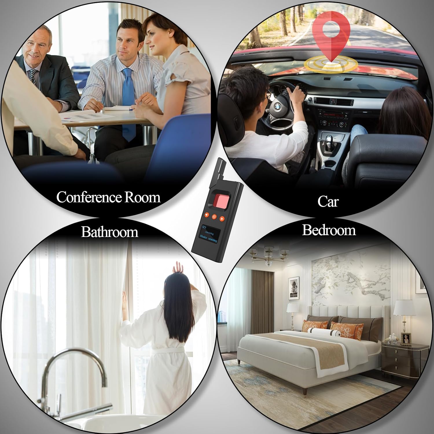 Hidden Camera Detector Spy Camera Finder RF Bug GPS Tracker Detector – Personal Privacy Protection Device for Car, Hotel, Meetings, and Travel - Image 6