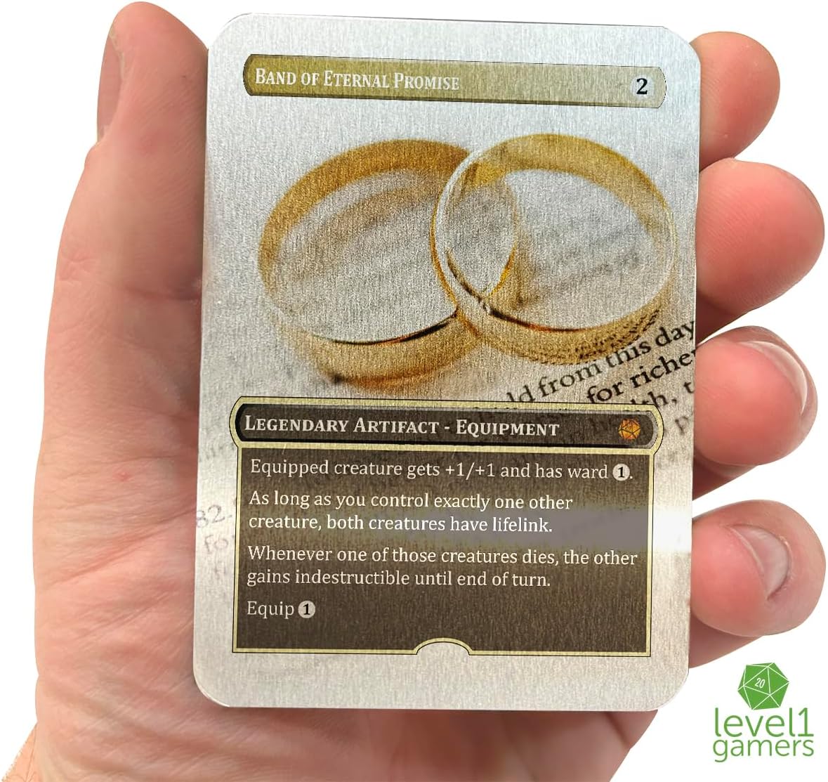 Custom Metal MTG Card – Personalized Magic Card Design on Brushed Aluminum – Create Your Own Unique Collectible Gift (Artifact)