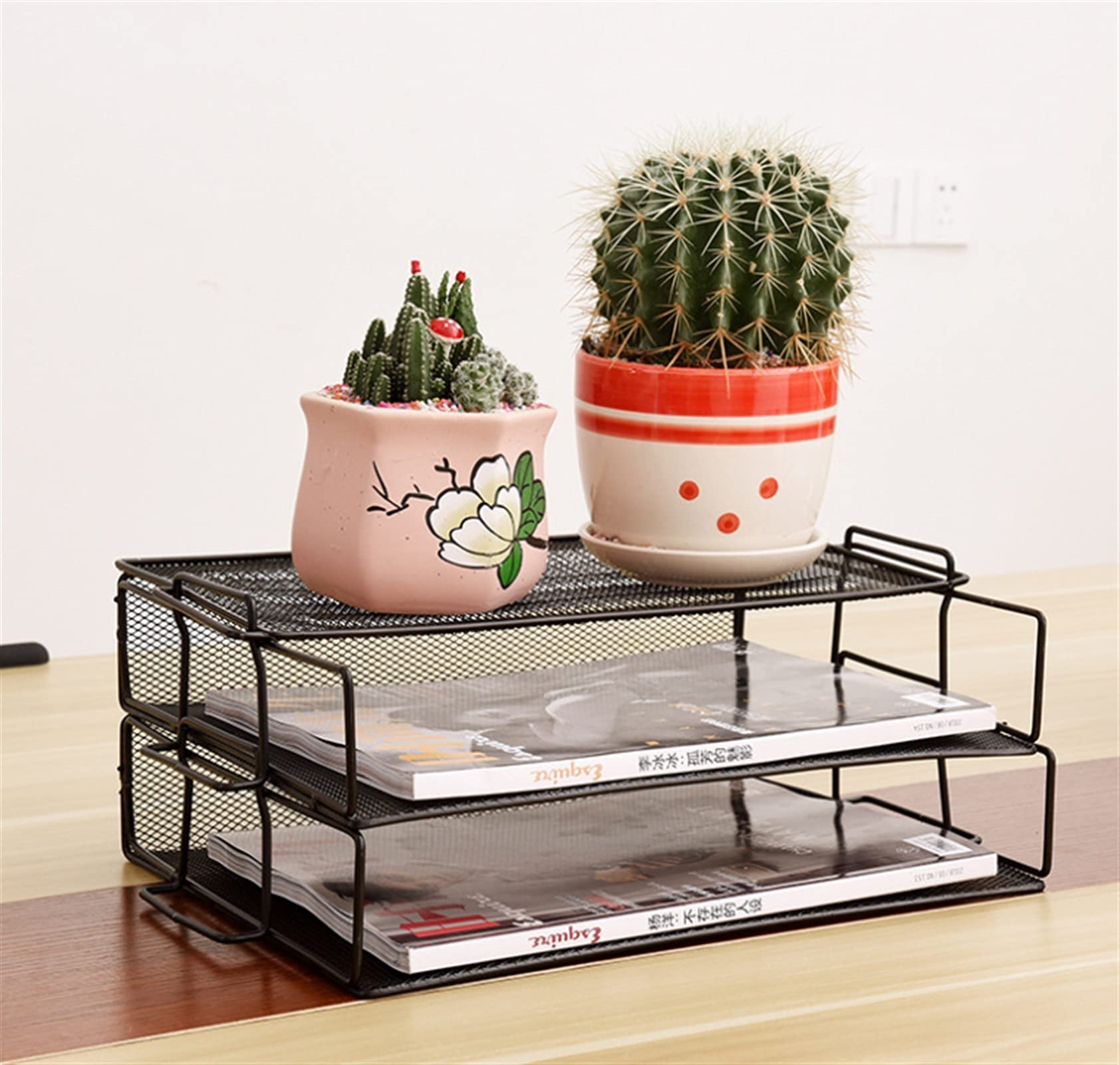 Plateau bookends superposable A4 pour stopper le désordre - 7