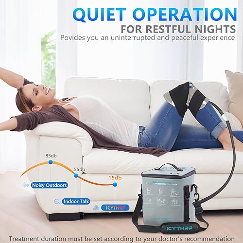 Miniatura 4 de Máquina de terapia de frío con temporizador programable, máquina de hielo portátil para rodilla después de la cirugía, sistema de recuperación de