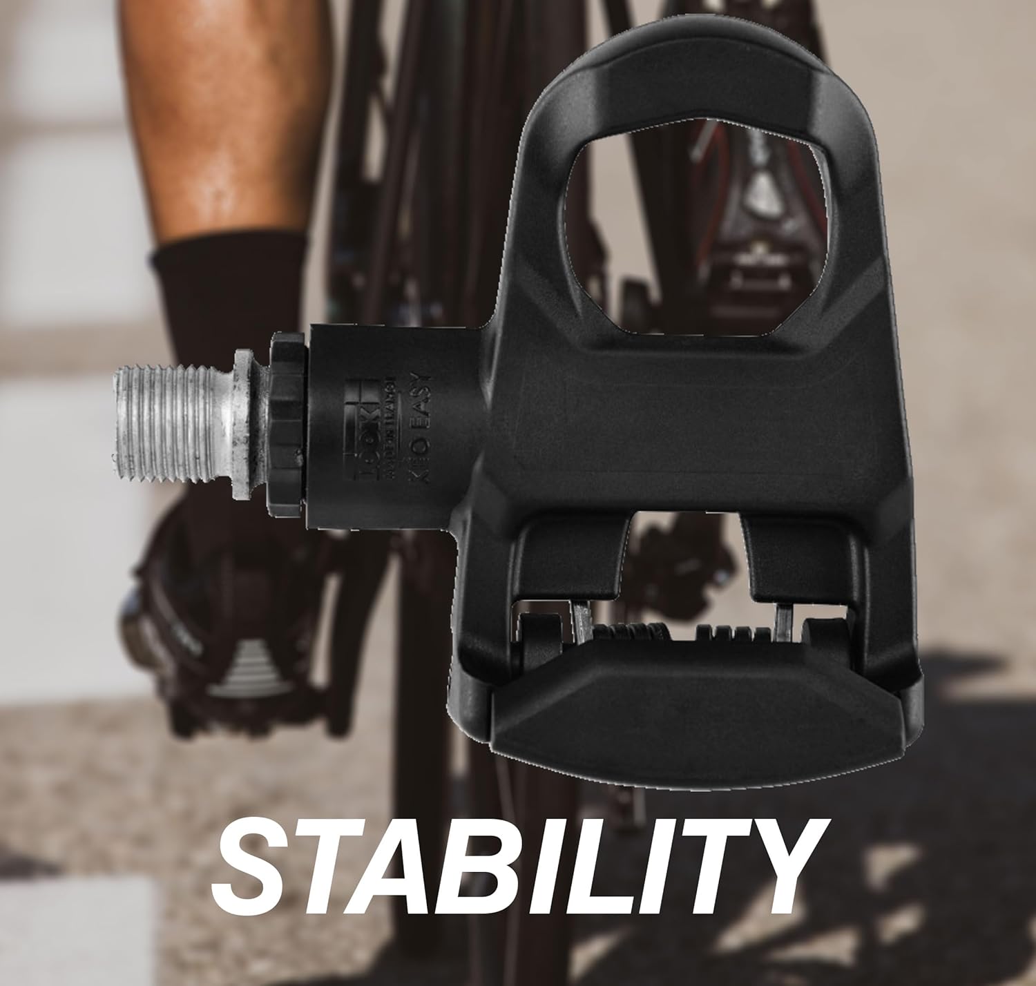 LOOK Cycle - KEO Easy - Road Bike Pedals, 240 mm² Platform Area - Easily Adjustable Tension - Composite Body Material - Chromoly Spindle - Clipless Pedal - Color Black