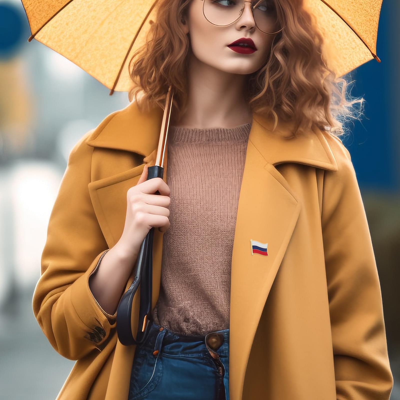 POPETPOP Set 3 Spille da Risvolto Bandiera Russa in Metallo Smaltato, Distintivi Patriottici Internazionali, Decorazioni per Abbigliamento e Accessori per Eventi Scolastici