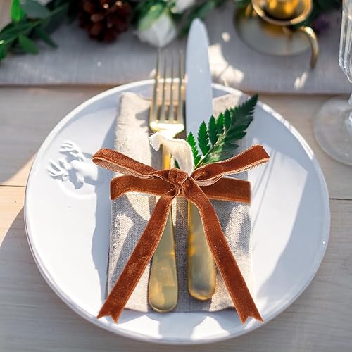 Miniatura 81 de Chuangdi 3/8 pulgadas, 60 yardas, cinta de terciopelo azul verde azulado de Navidad, cintas anchas de terciopelo vintage para adornos de árbol