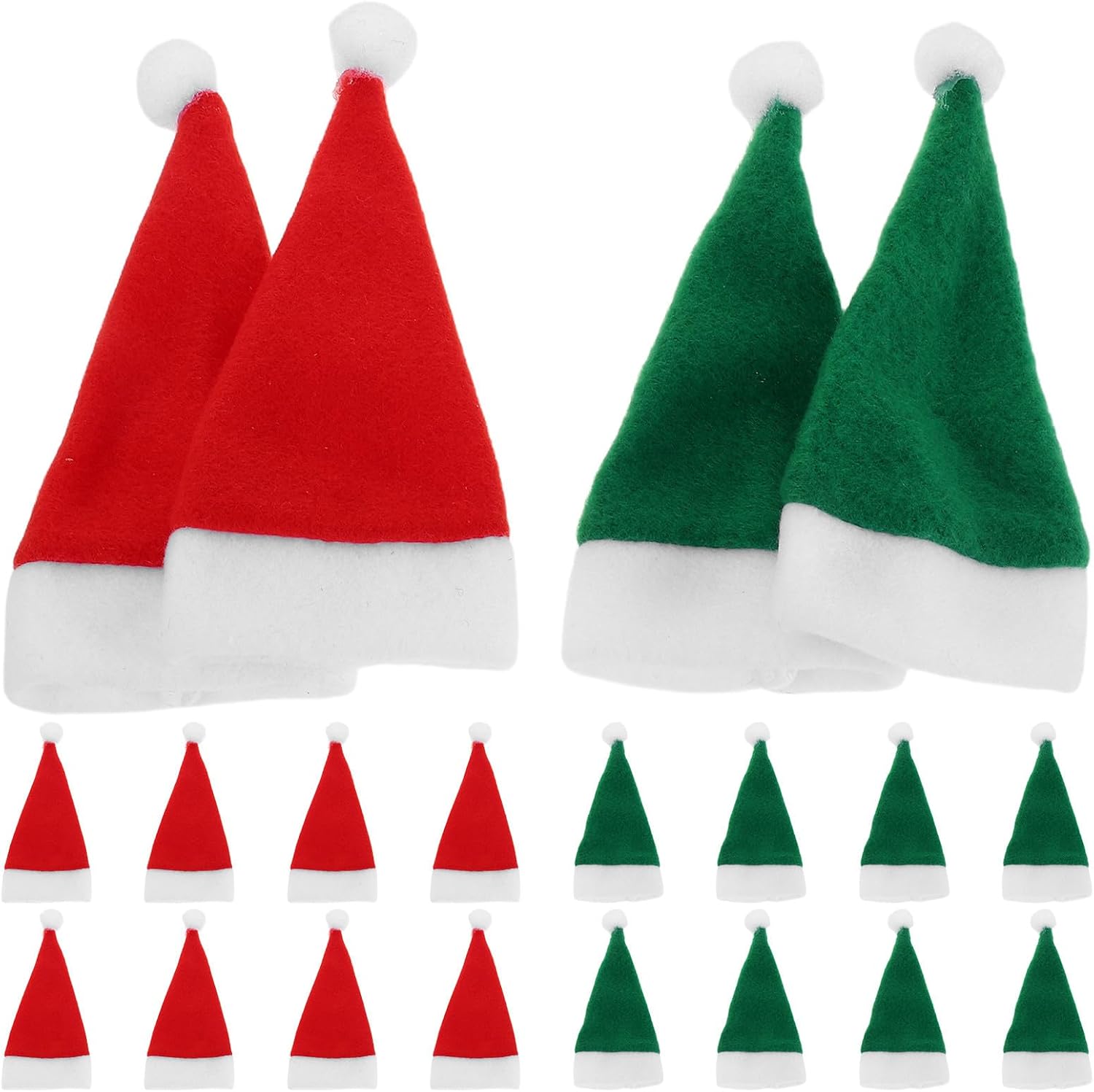 Mini Santa Hats 24pcs Cloth Christmas Cutlery Tableware Holders Xmas