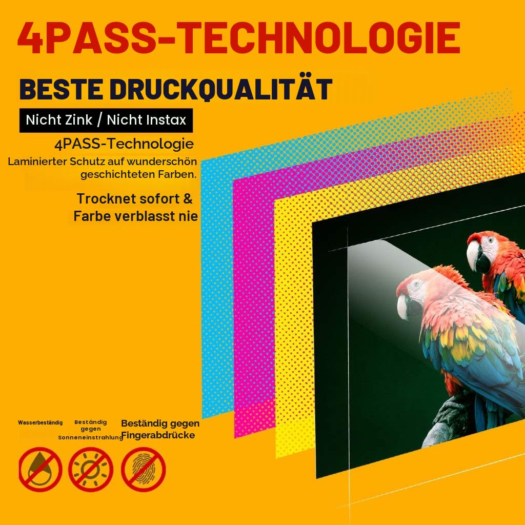 KODAK PD460 - Farbfotodrucker, 10 x 15 cm, Bluetooth und Docking, Weiß/Schwarz