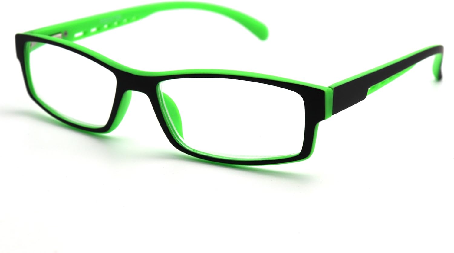 Colorviper Soft Matte Black w/ 2 Tone Reading Glasses Spring Hinge (MATTE BLACK GREEN, 1.25)