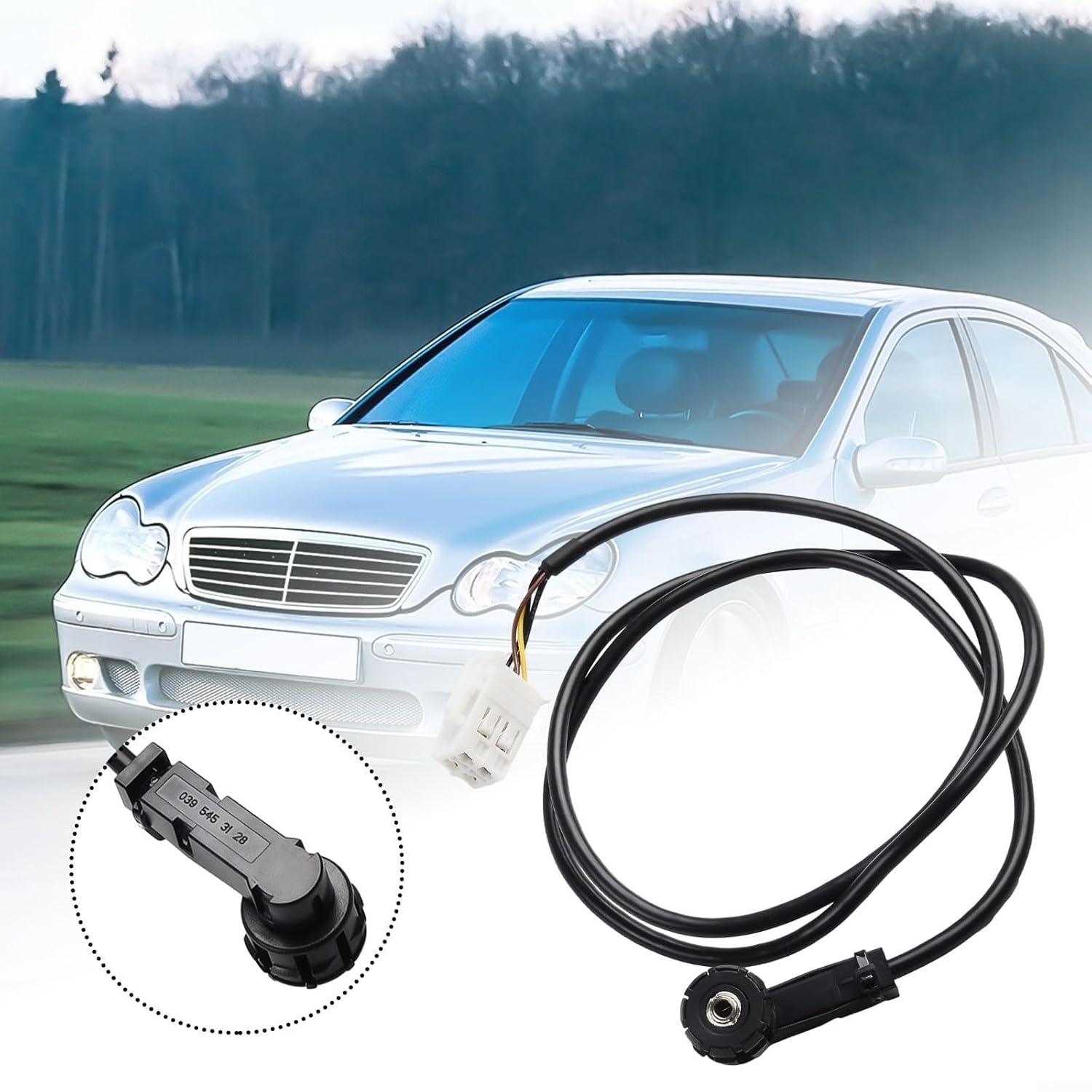 for Aux Input Radio Cable for Mercedes-Benz C-Class W203 CLK W209 Replaces A2034401808 4Pin Interface Car Audio & Video Adapters Compatibility with