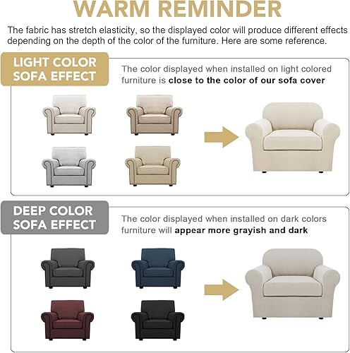 Miniatura 4 de H.VERSAILTEX Fundas protectoras para sillón de hasta 47 pulgadas de ancho de sillón de hasta 47 pulgadas, fundas protectoras para sillón de hasta 47