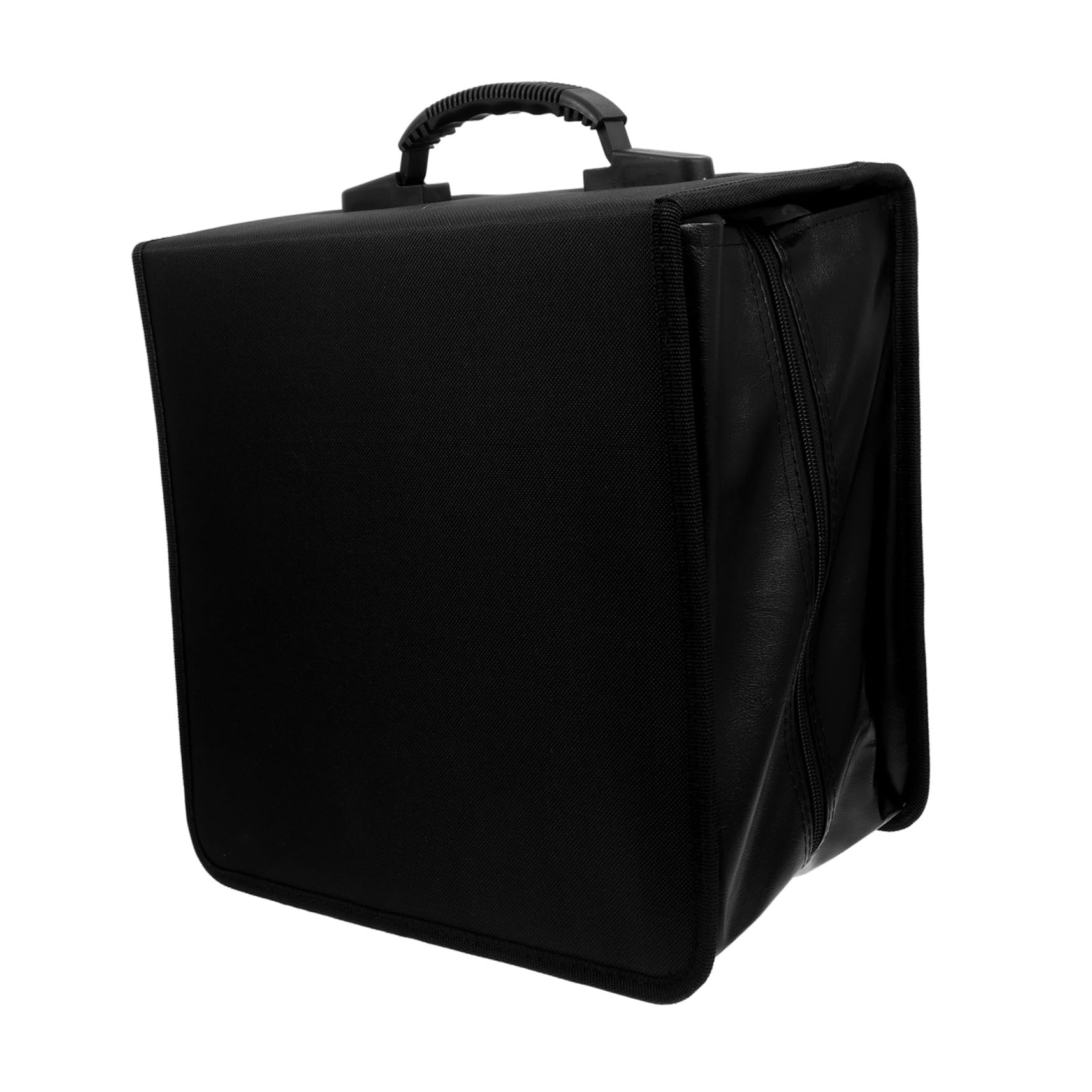 Borsa Porta Cd Dvd Pu Pelle Capacità Dischi Organizer Portatile Per Auto e Viaggi Custodia Per Dischi Protettiva Nera Struttura Durevole e Facile Da Trasportare