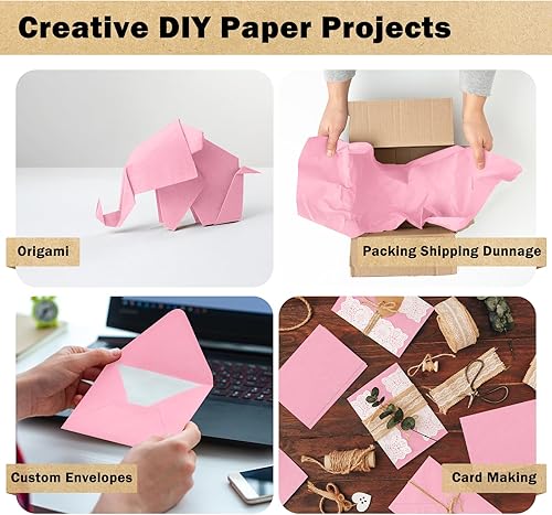 Miniatura 7 de RUSPEPA - Rollo de papel Kraft - 44.5 cm x 1000 cm - Papel reciclable perfecto para envolver, manualidades, embalaje, revestimiento del suelo,