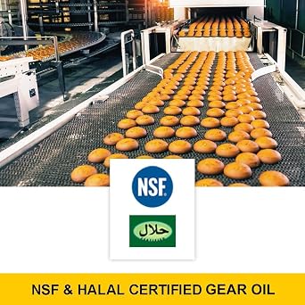 Food Grade Gear Oil | Synthetic Blend | SAE 85W-90| IS0 150 | Industrial Gear Oil| NSF Registered AS H-1. Kosher and Halal Compare to: LUBRIPLATE | Petro-Canada | Kluber | PETROCHEM | (1 GL) USA