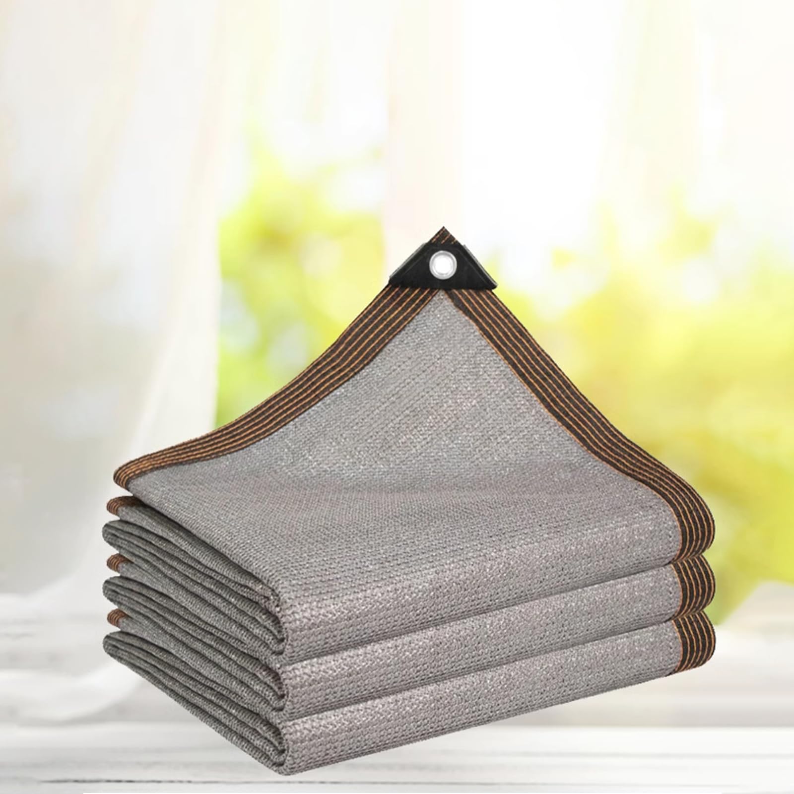 GJZQDKX Durable UV-Resistant Shade Cloth Breathable Garden Netting Tear-Resistant Windbreak Grommeted Sun Shade Fabric (2x10m Gray)