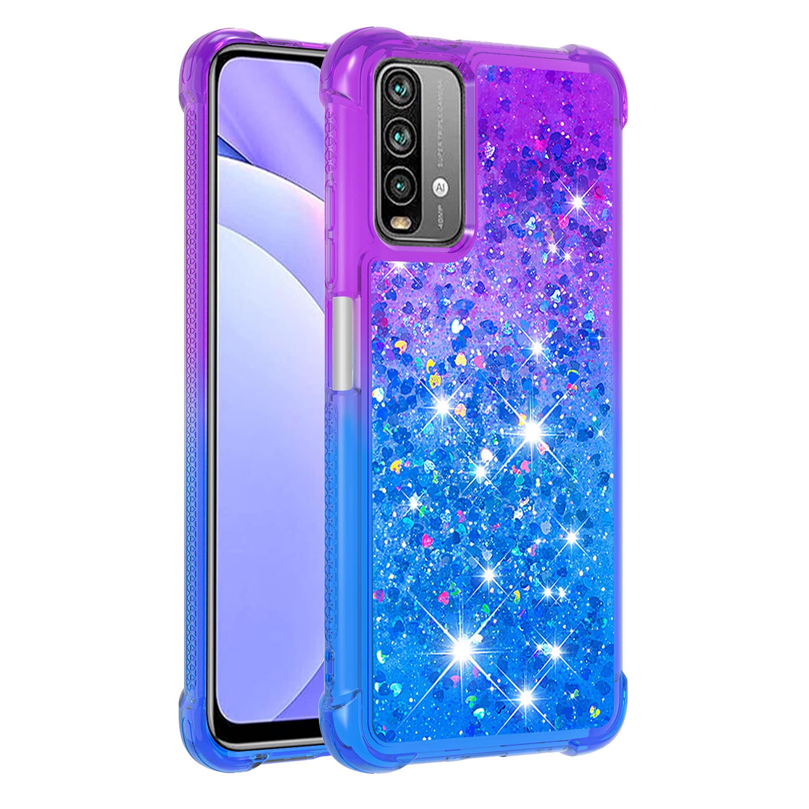 Handykette Für Xiaomi Redmi 9T – Glitzer Quicksand Hülle Mit Umhängeband